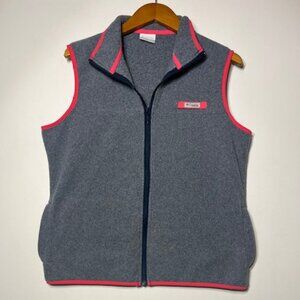 Women's Columbia Full Zip Outdoor Fleece Gray Vest Sz M